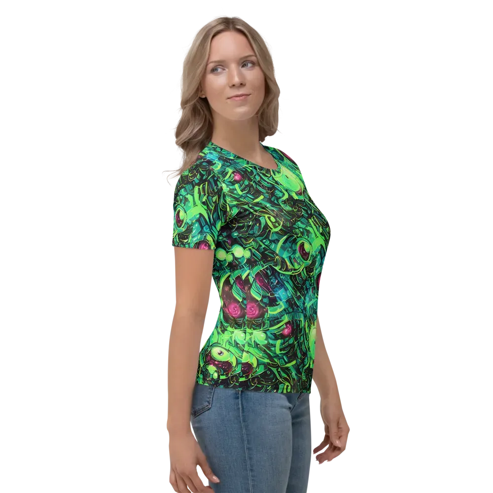 Cyber Canopy on Women's Crew Neck T-Shirt — Right