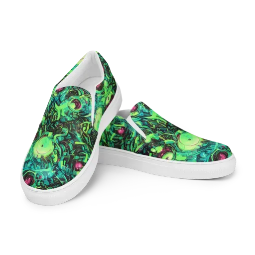 Cyber Canopy on a Men's Slip-On Canvas Shoes