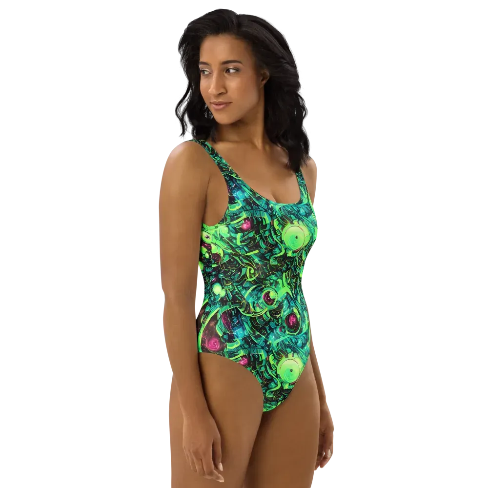 Cyber Canopy on One-Piece Swimsuit — Right