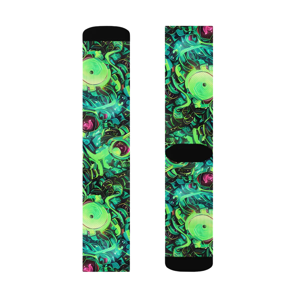 Cyber Canopy on Socks — Right Sock