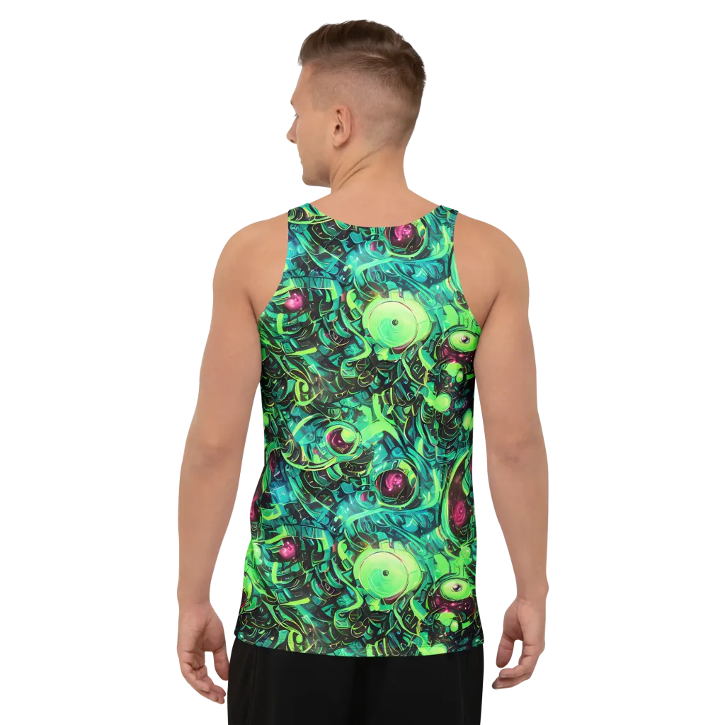 Cyber Canopy on Men's Tank Top — Back