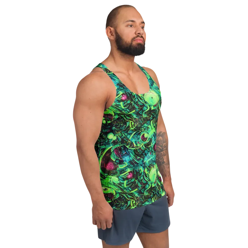 Cyber Canopy on Men's Tank Top — Right Front