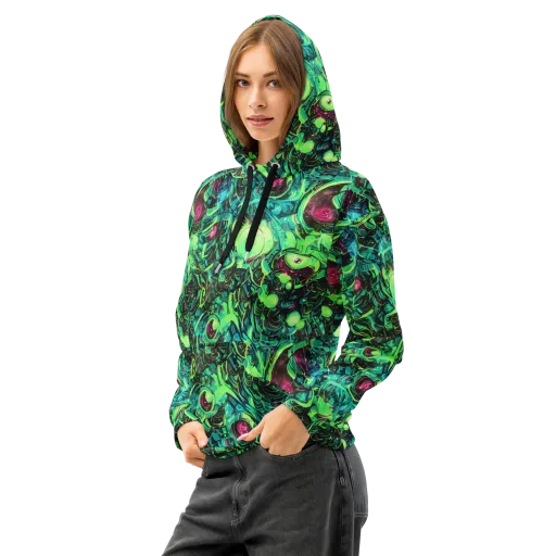 Cyber Canopy on a Cotton Hoodie