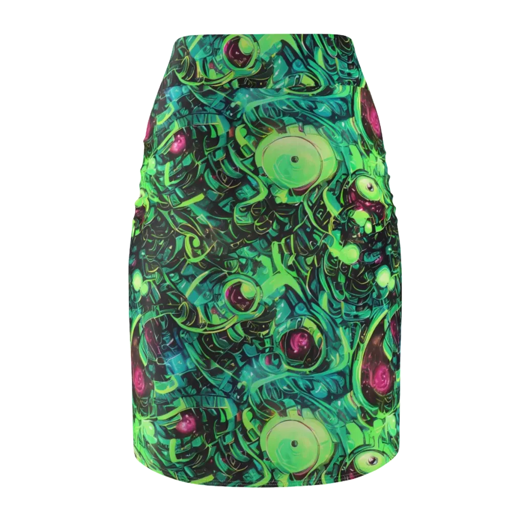Cyber Canopy on Pencil Skirt — Back
