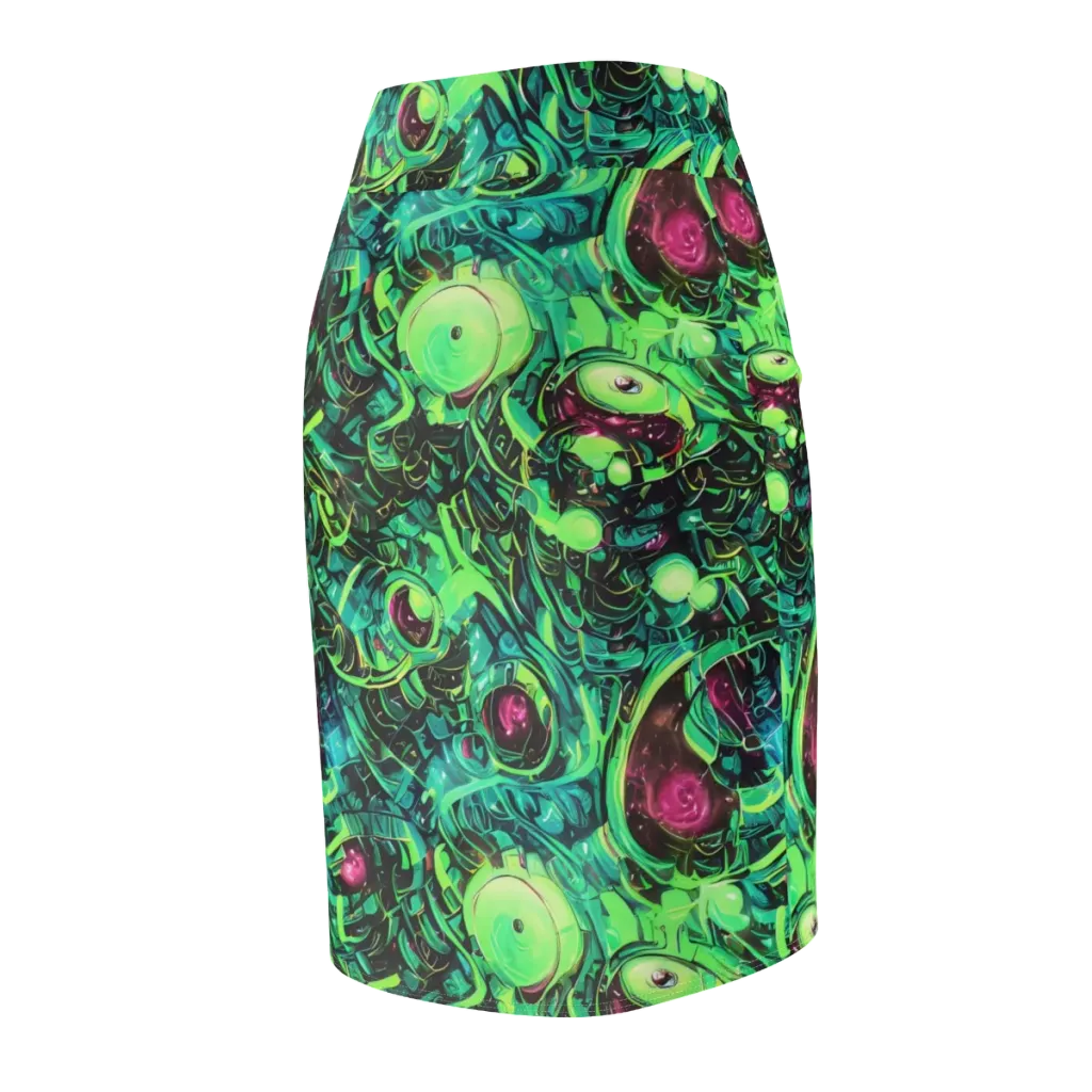 Cyber Canopy on Pencil Skirt — Back Side