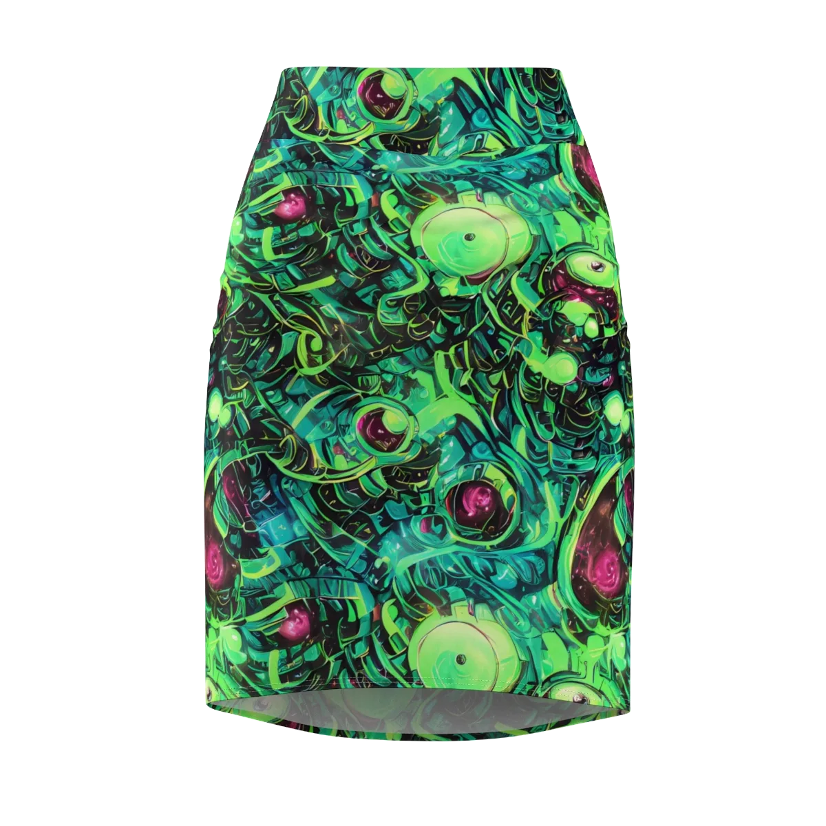 Cyber Canopy on Pencil Skirt — Front