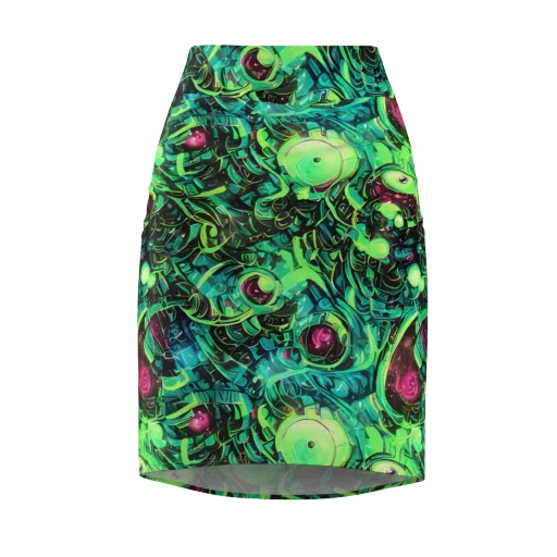 Cyber Canopy on a Pencil Skirt