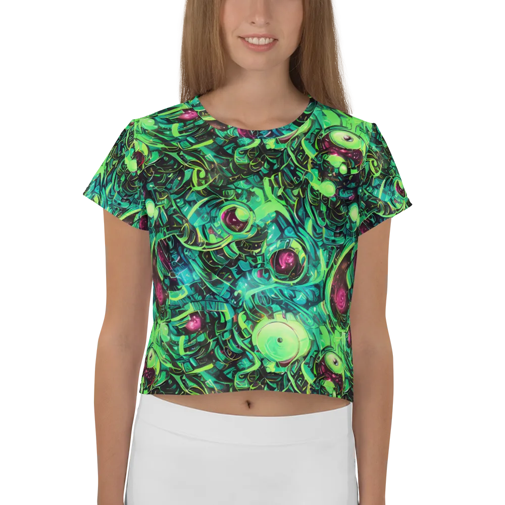Cyber Canopy on Crop Tee — Front
