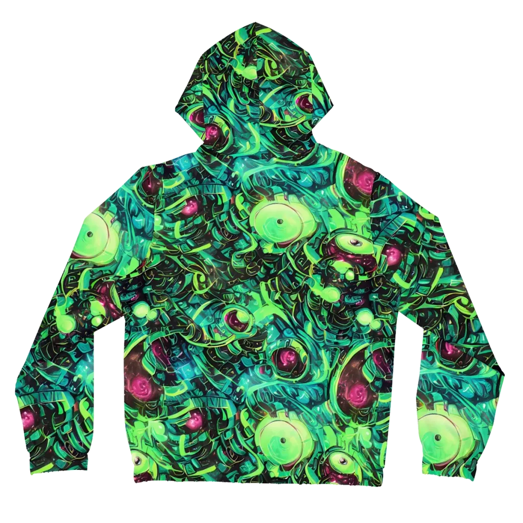 Cyber Canopy on Women's Full-Zip Hoodie — Back