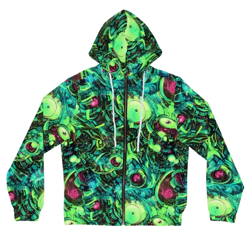 Cyber Canopy on a Women's Full-Zip Hoodie
