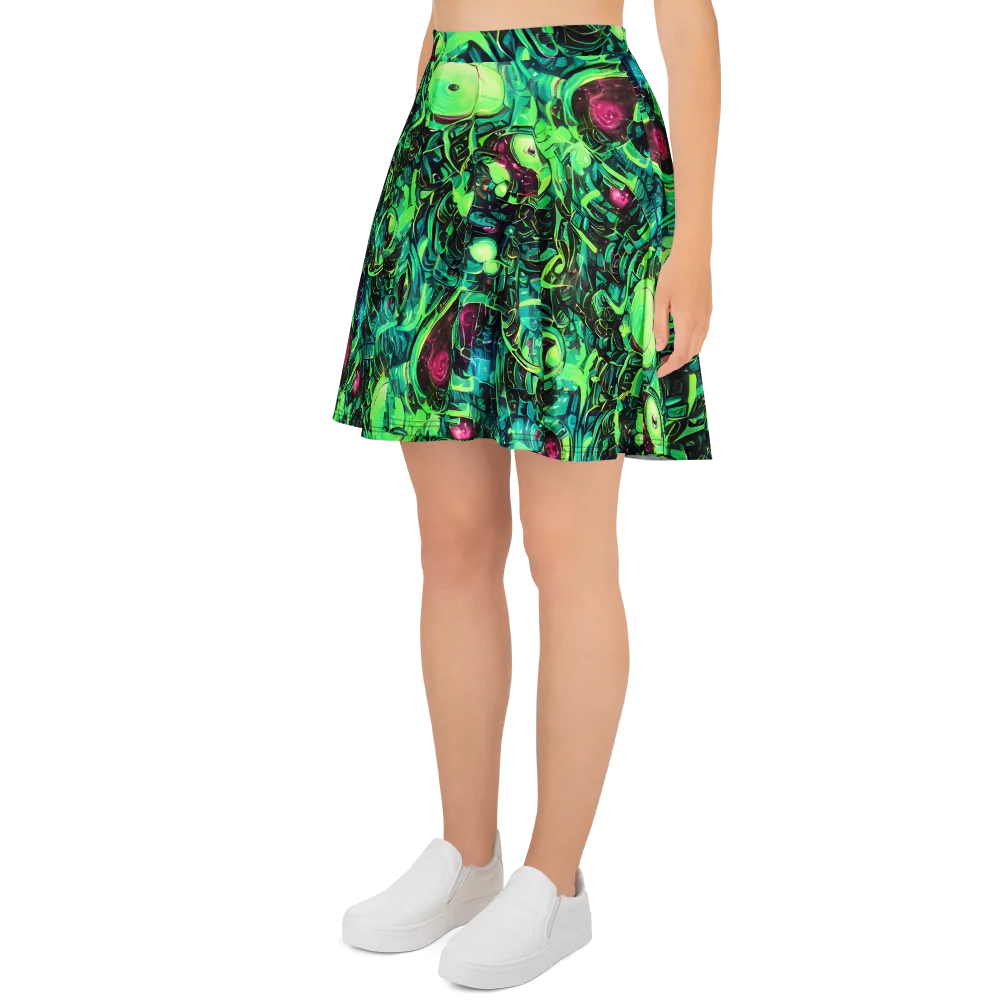 Cyber Canopy on Skater Skirt — Left