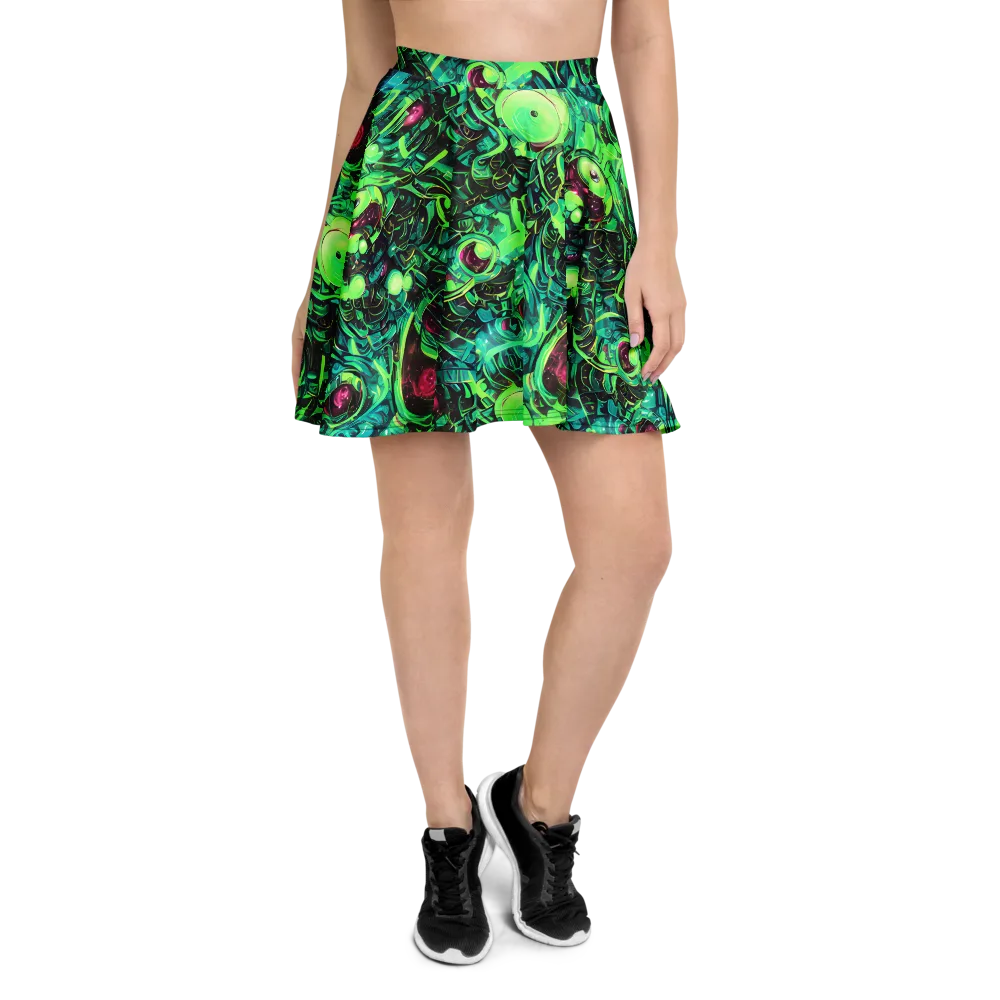 Cyber Canopy on Skater Skirt — Front