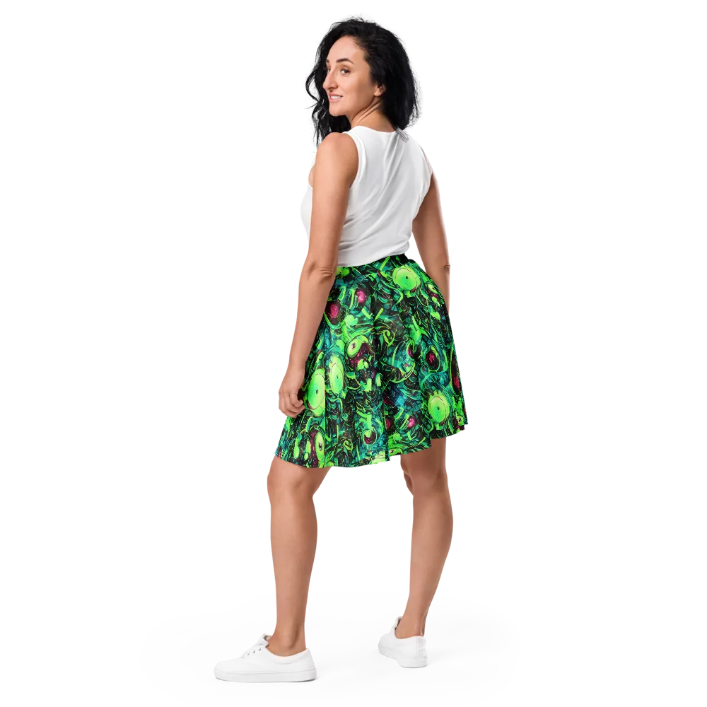 Cyber Canopy on Skater Skirt — Back