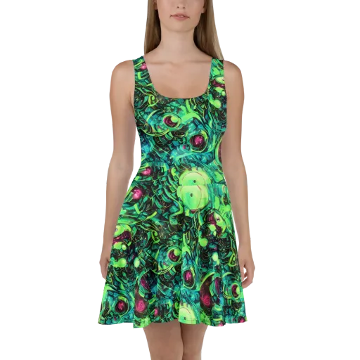 Cyber Canopy on a Skater Dress