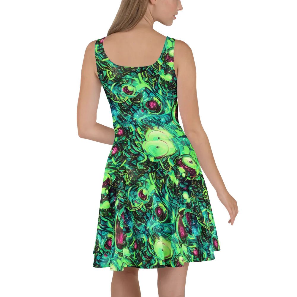 Cyber Canopy on Skater Dress — Back