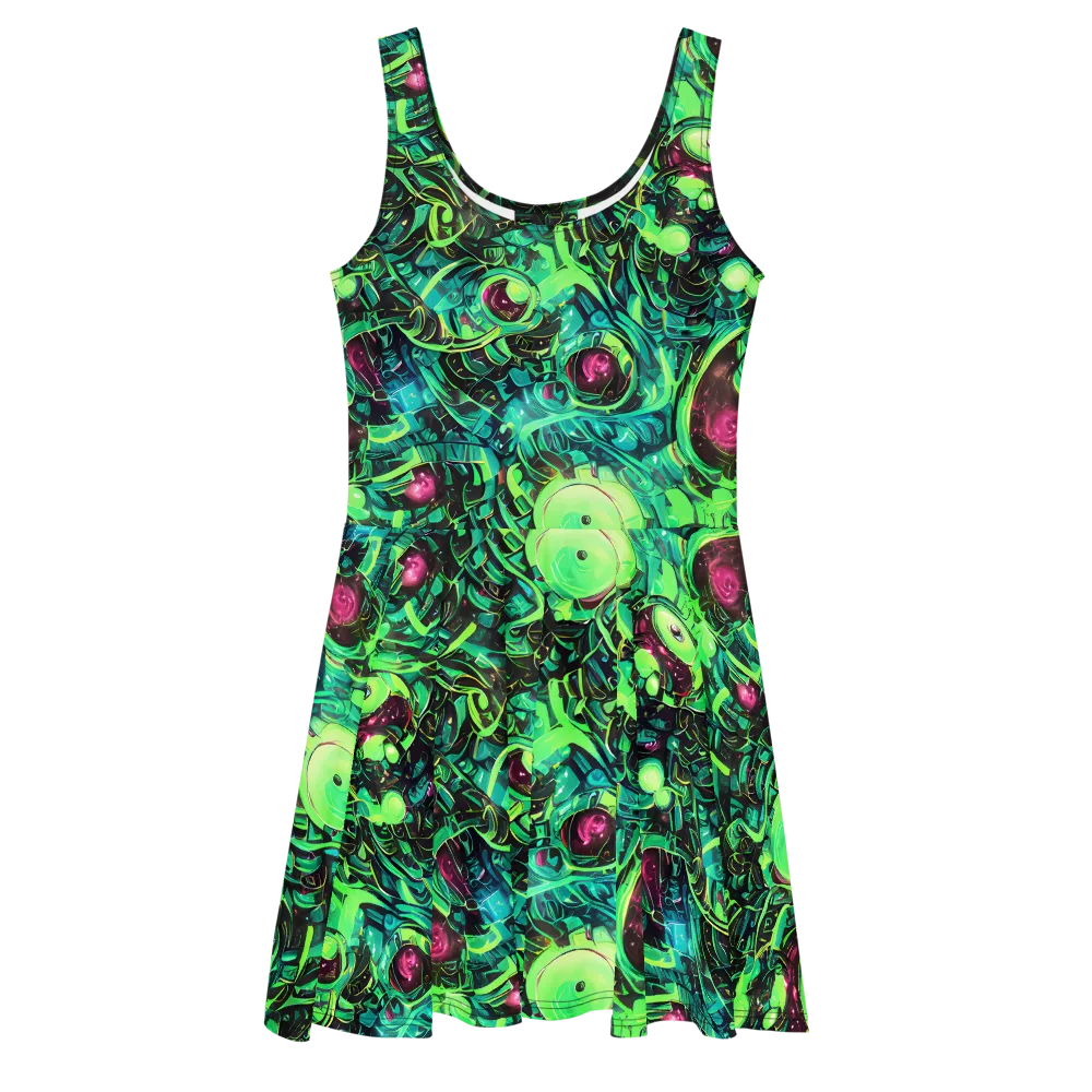 Cyber Canopy on Skater Dress — Front