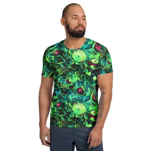 Cyber Canopy on a Men's Athletic T-Shirt