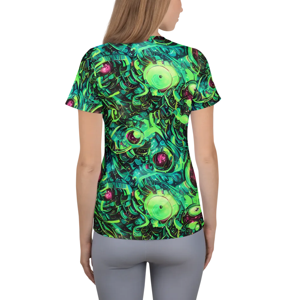 Cyber Canopy on Women's Athletic T-Shirt — Back
