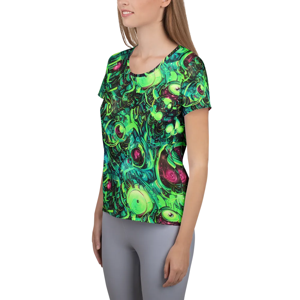 Cyber Canopy on Women's Athletic T-Shirt — Left