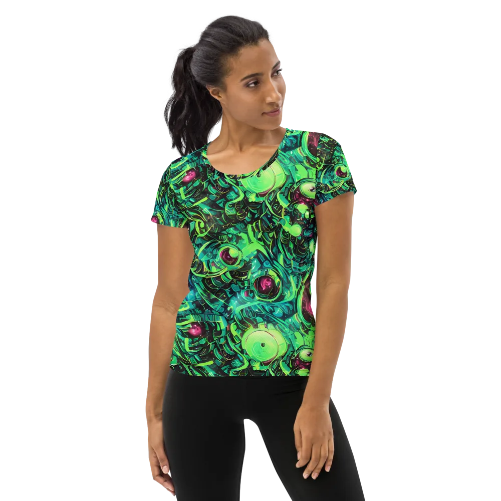Cyber Canopy on Women's Athletic T-Shirt — Front