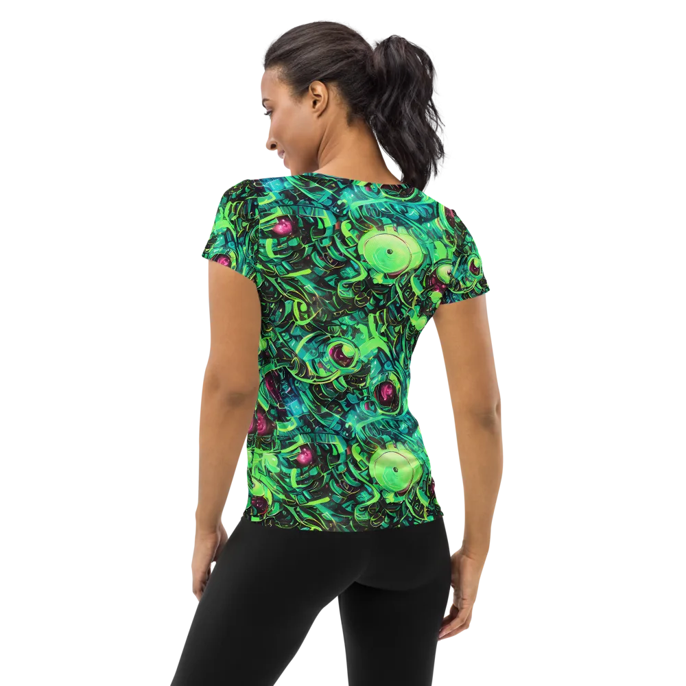 Cyber Canopy on Women's Athletic T-Shirt — Back