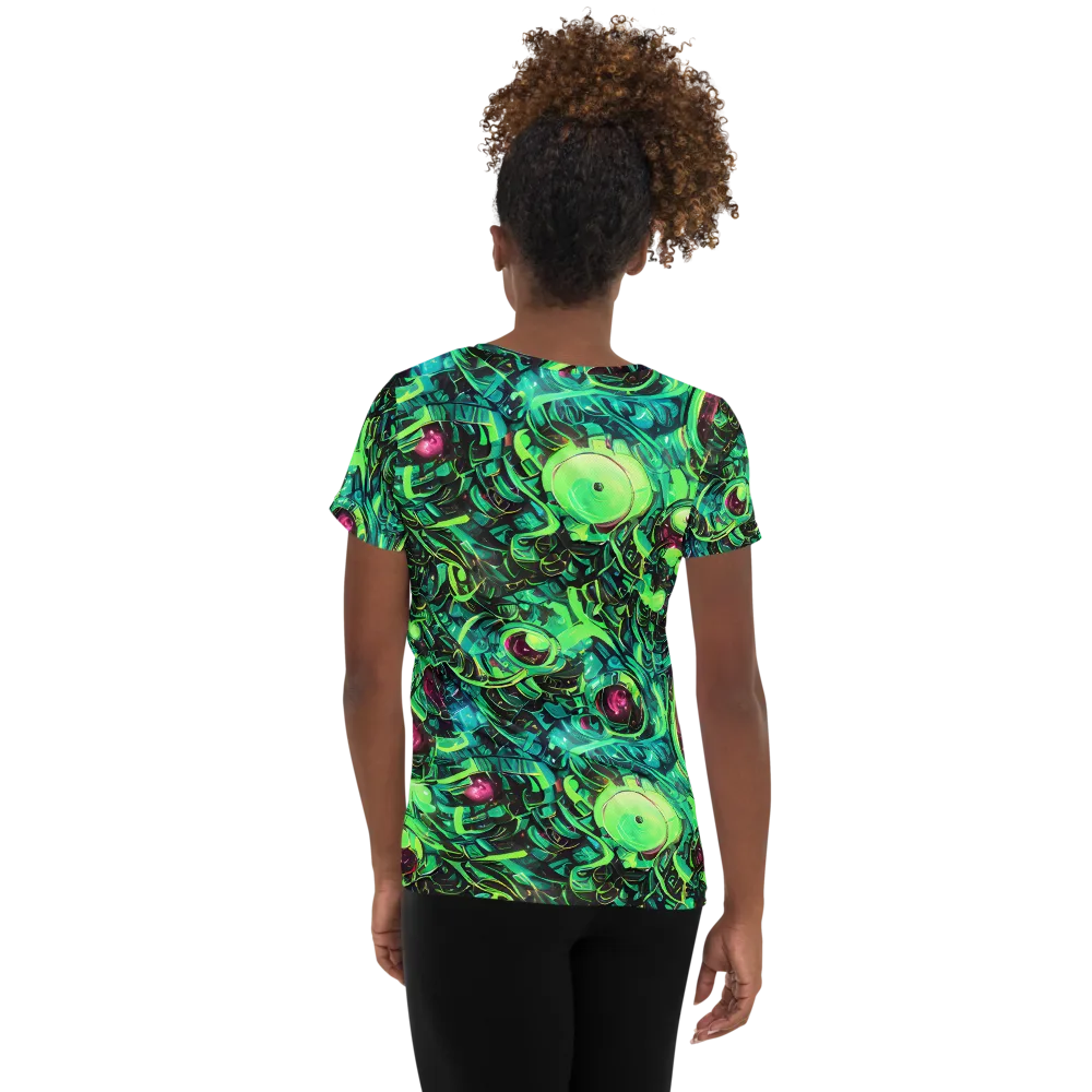 Cyber Canopy on Women's Athletic T-Shirt — Back