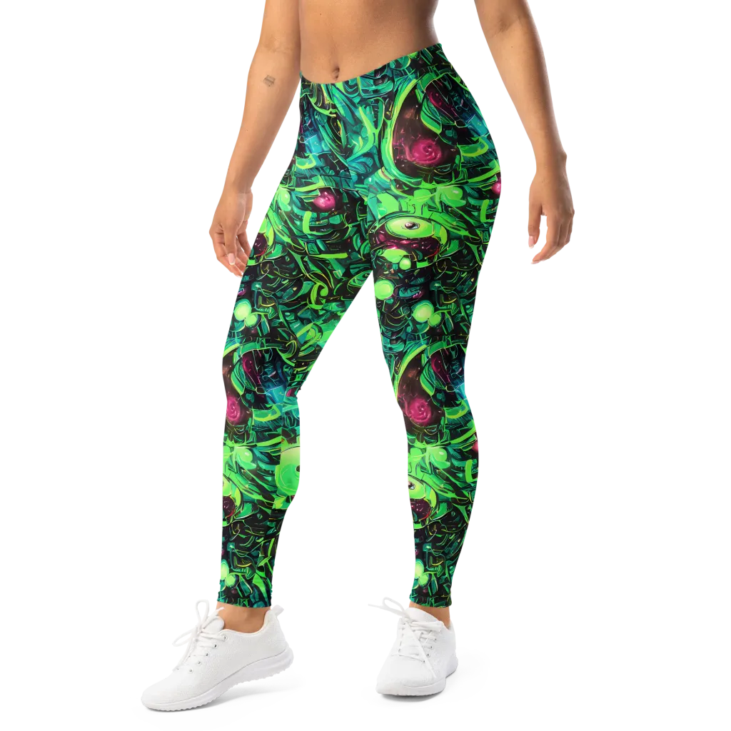 Cyber Canopy on Leggings — Left Front