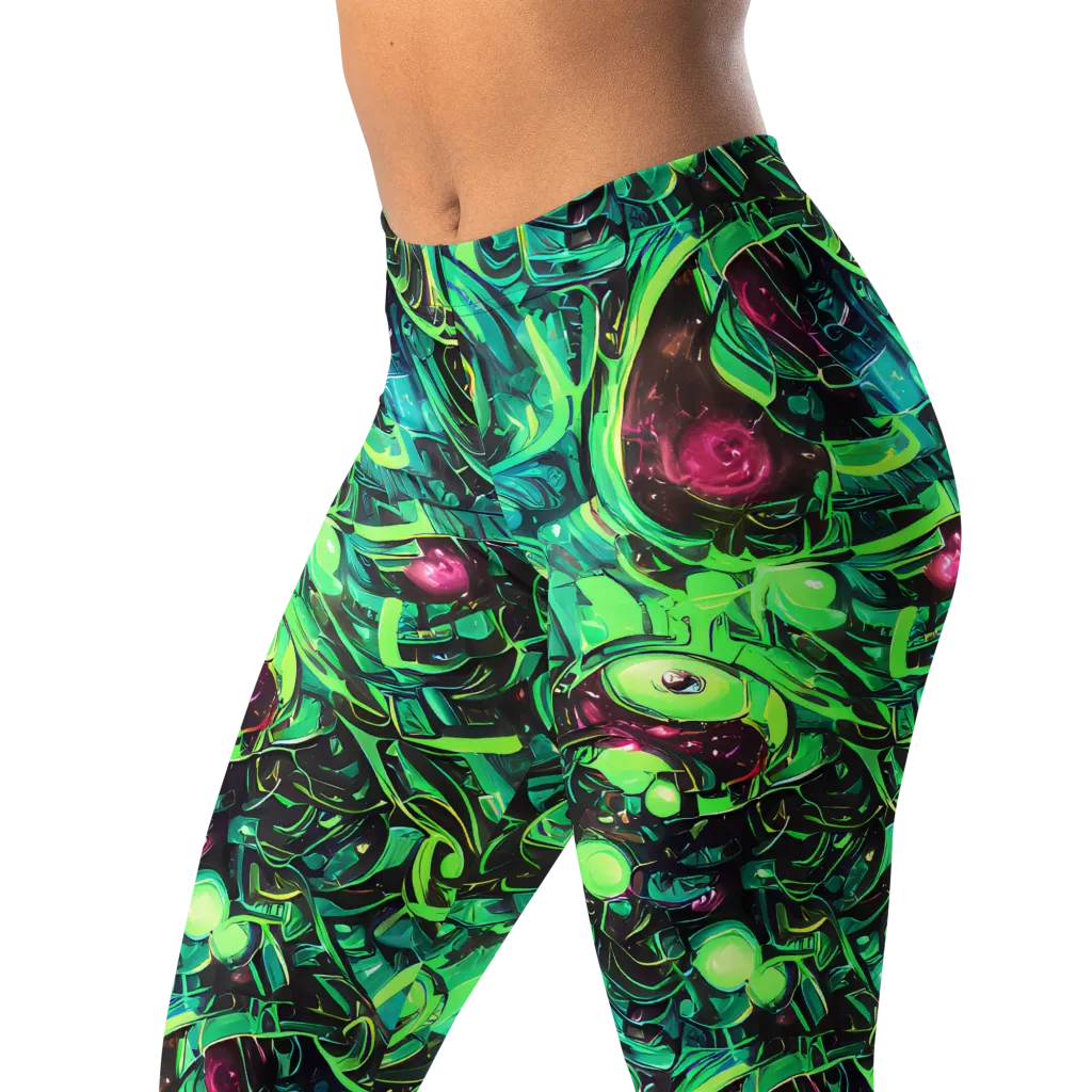 Cyber Canopy on Leggings — Left Front