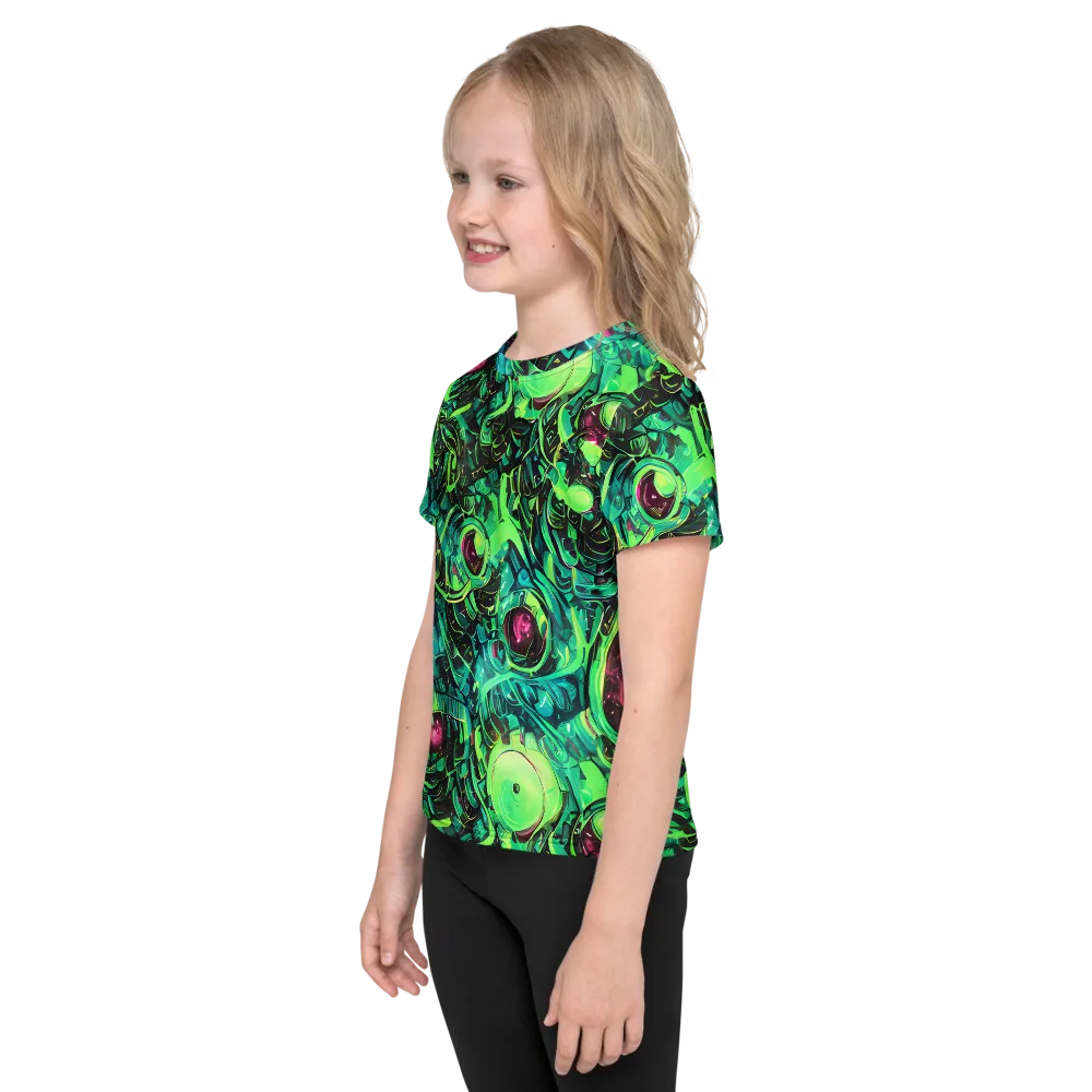 Cyber Canopy on Kids Crew Neck T-Shirt — Left