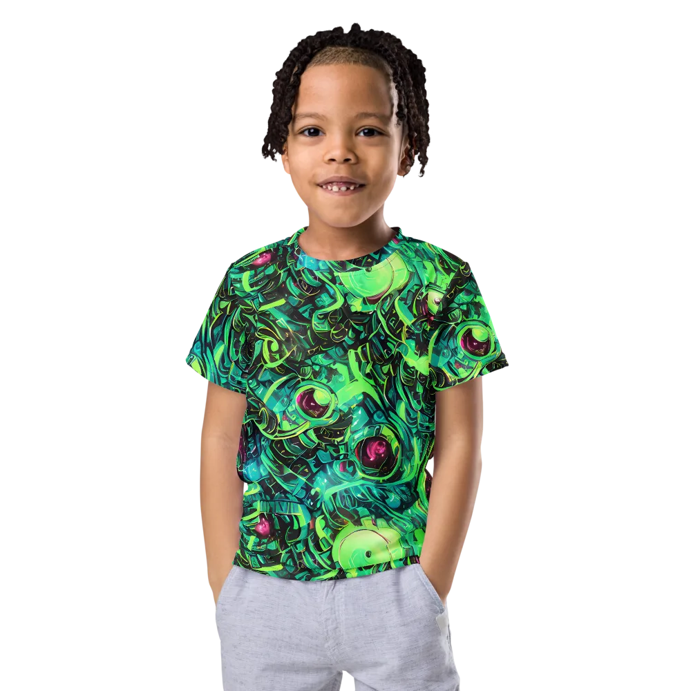 Cyber Canopy on Kids Crew Neck T-Shirt — Front