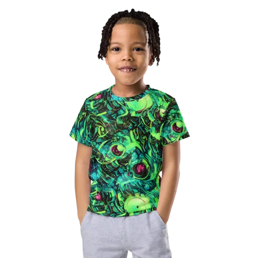 Cyber Canopy on a Kids Crew Neck T-Shirt