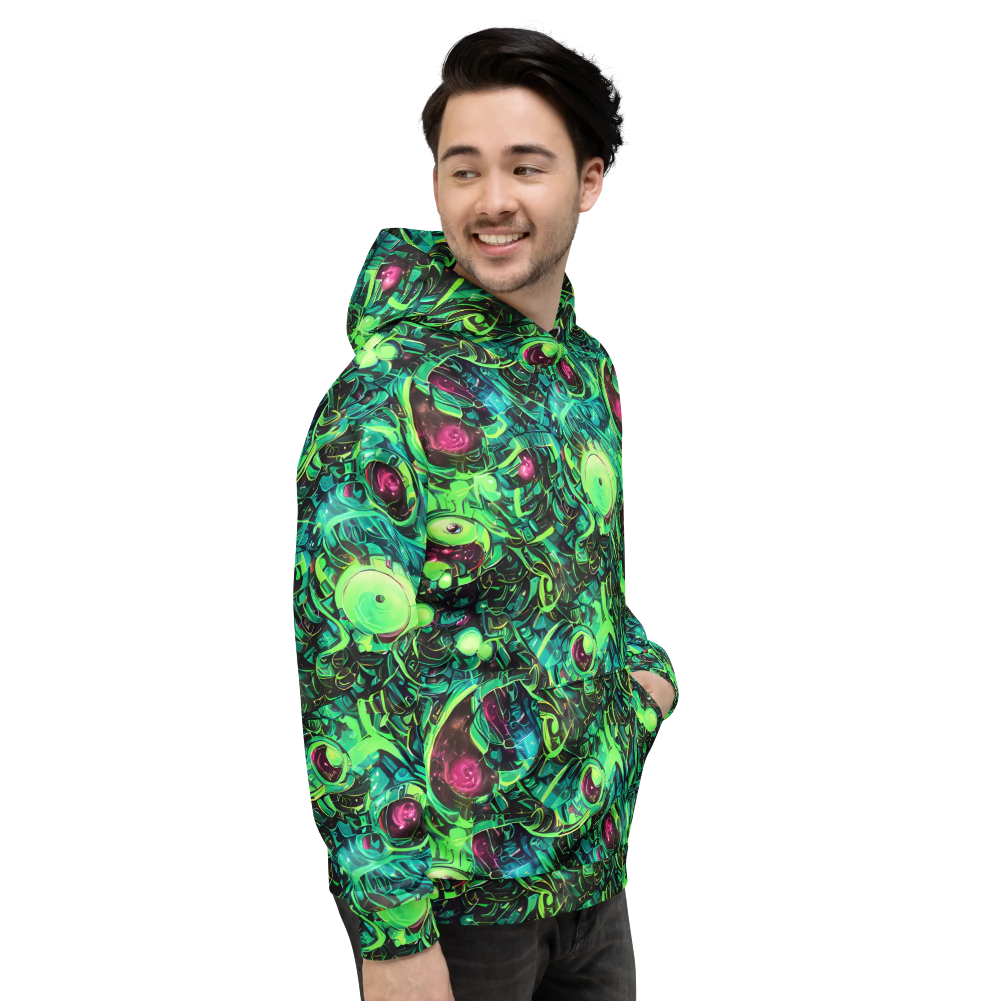 Cyber Canopy on Hoodie — Right