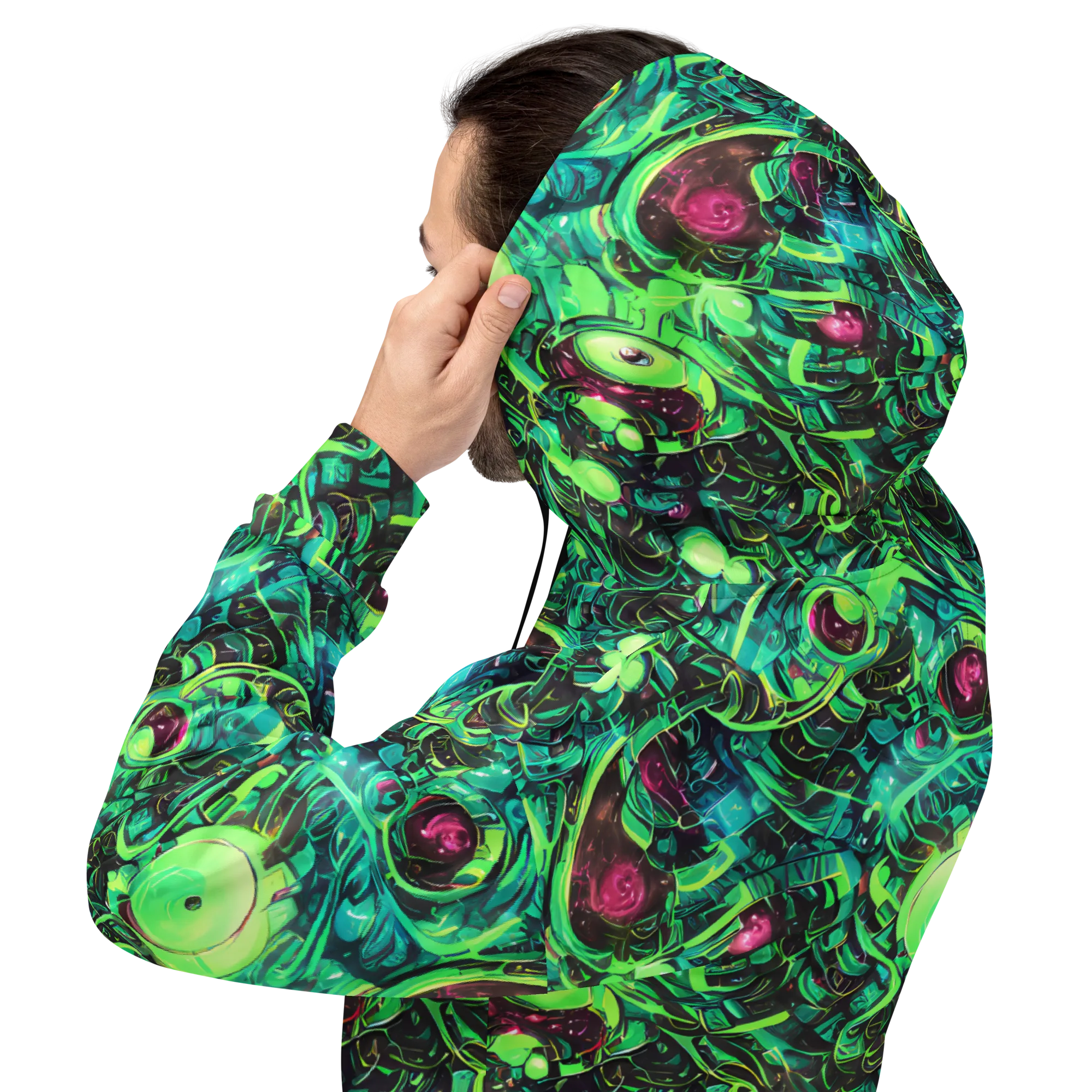 Cyber Canopy on Hoodie — Back