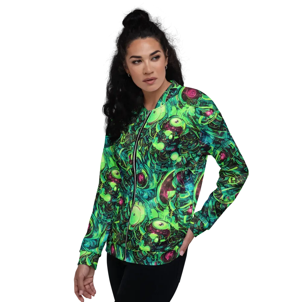 Cyber Canopy on Bomber Jacket — Left