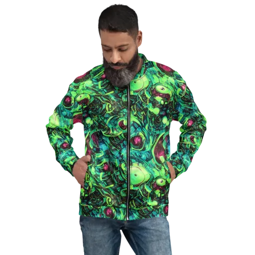 Cyber Canopy on a Bomber Jacket