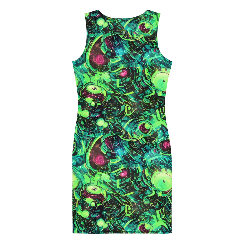 Cyber Canopy on Bodycon Dress — Back