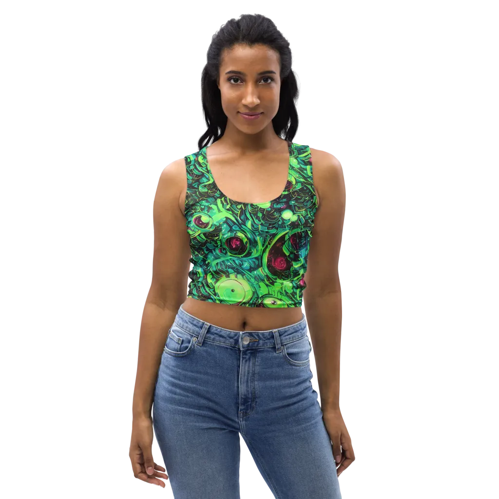 Cyber Canopy on Crop Top — Front