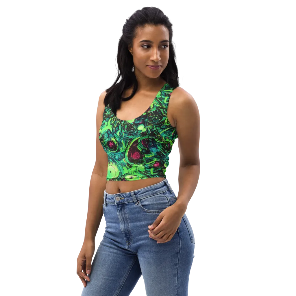 Cyber Canopy on Crop Top — Left Front