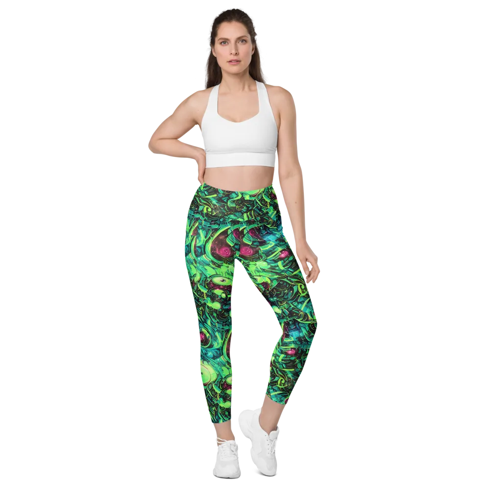 Cyber Canopy on Leggings with Pockets — Front