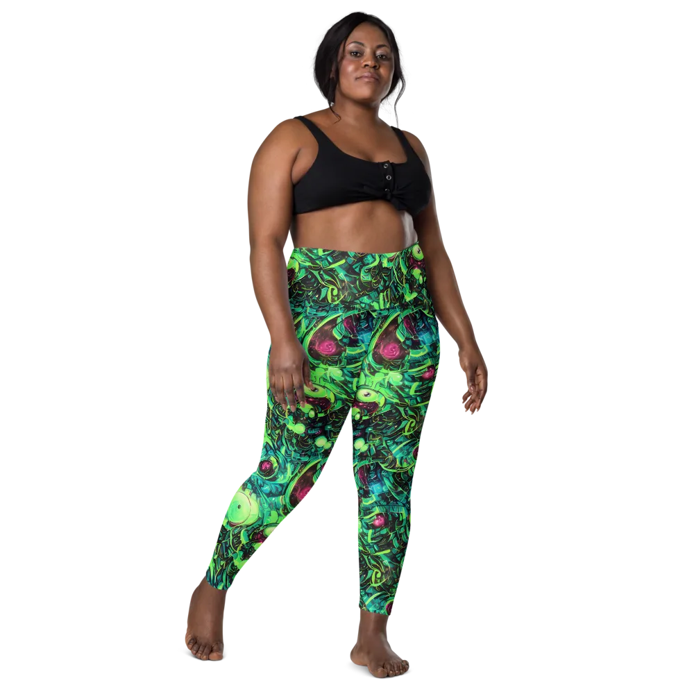 Cyber Canopy on Leggings with Pockets — Front