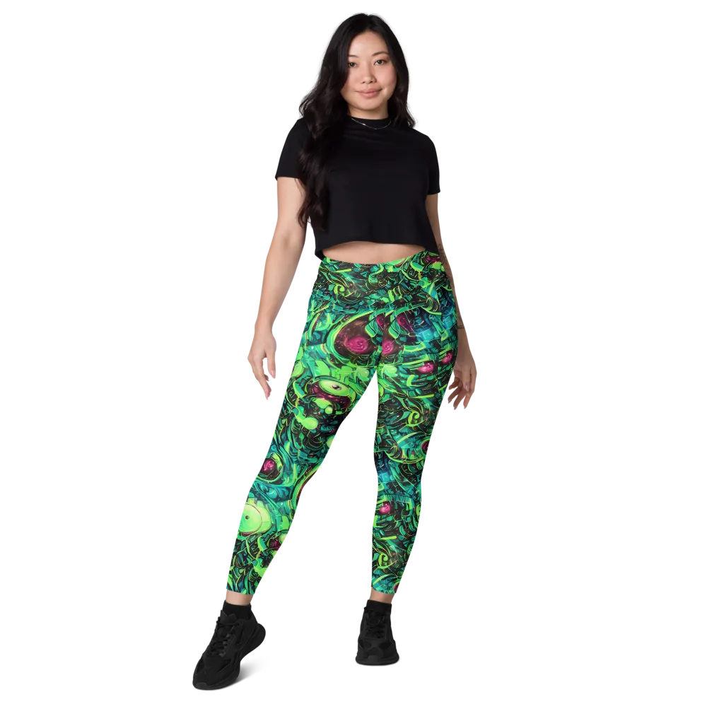 Cyber Canopy on Leggings with Pockets — Front