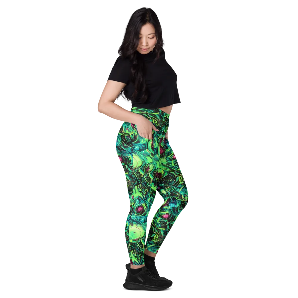 Cyber Canopy on Leggings with Pockets — Right