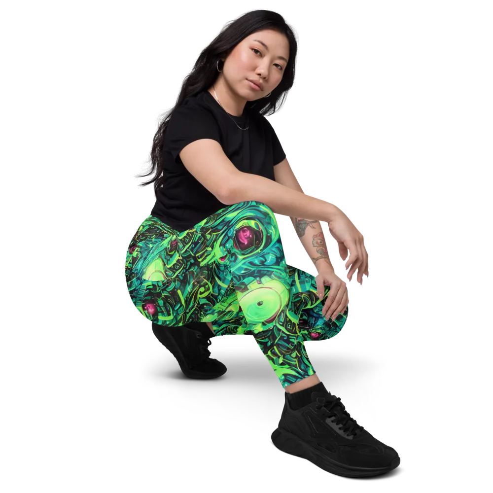 Cyber Canopy on Leggings with Pockets — Right Front
