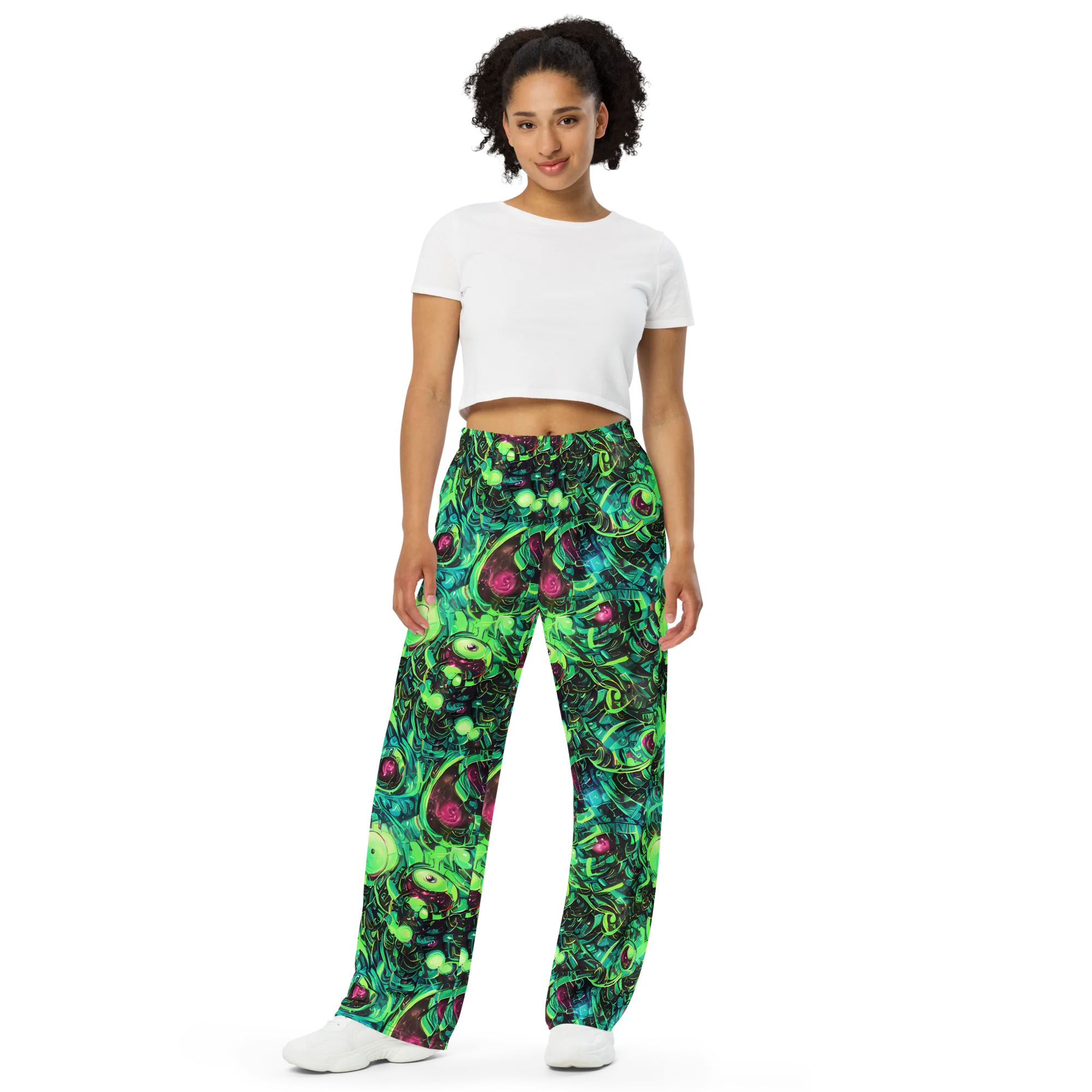 Cyber Canopy on Wide-Leg Pants — Front