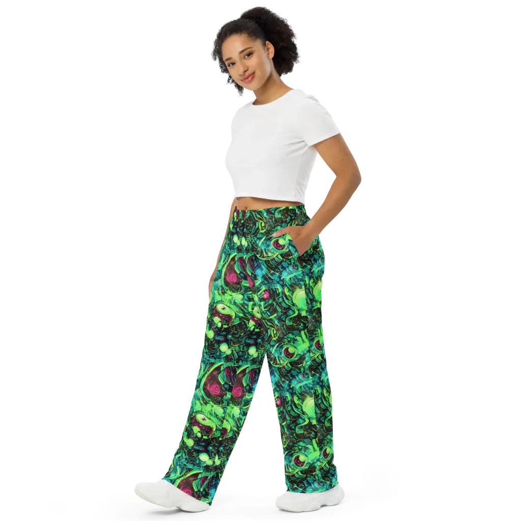 Cyber Canopy on Wide-Leg Pants — Left Front