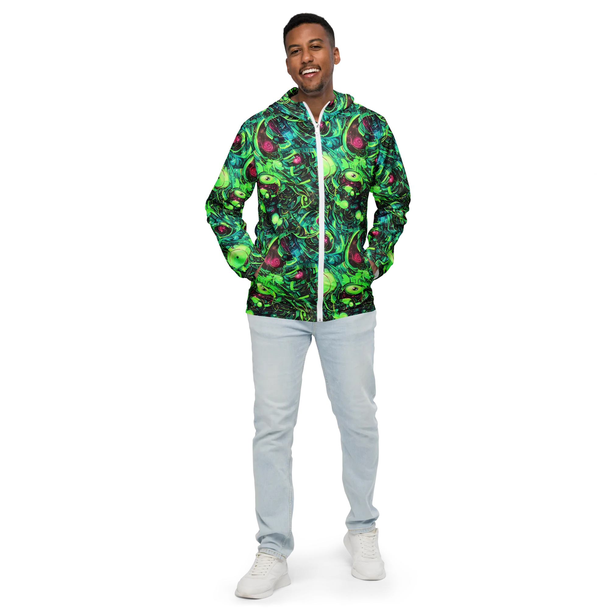 Cyber Canopy on Men's Windbreaker — Front