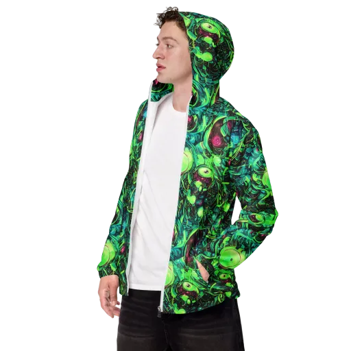 Cyber Canopy on a Men's Windbreaker