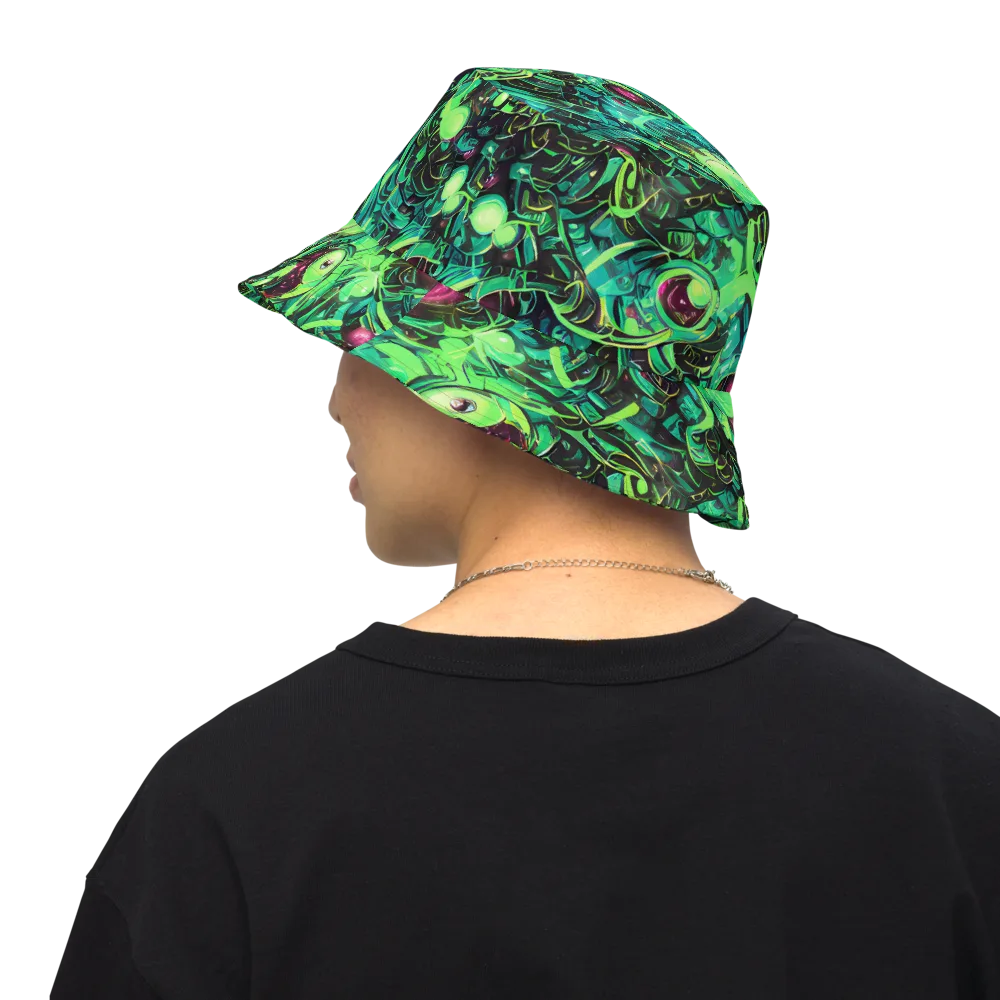 Cyber Canopy on Reversible Bucket Hat — Back Inside