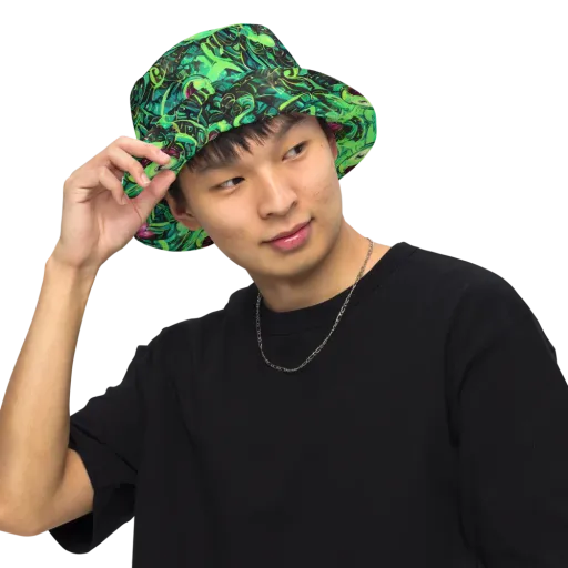 Cyber Canopy on a Reversible Bucket Hat