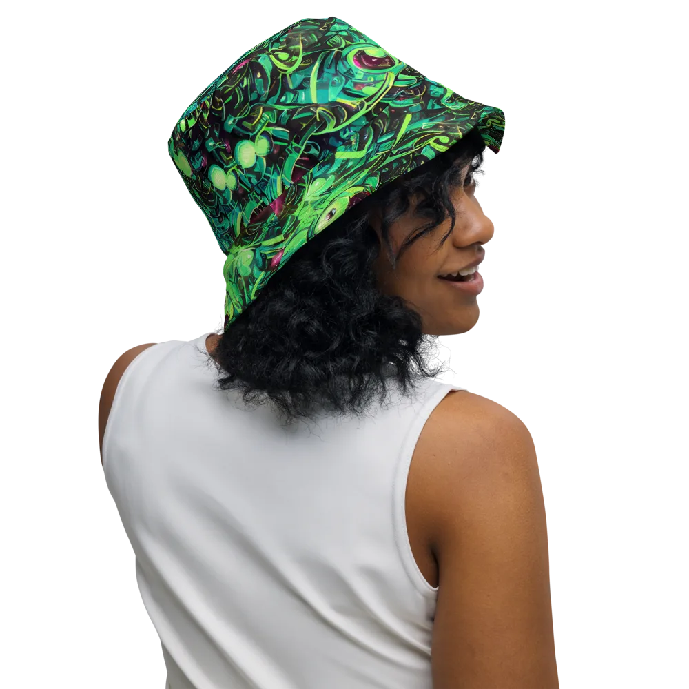 Cyber Canopy on Reversible Bucket Hat — Right Outside